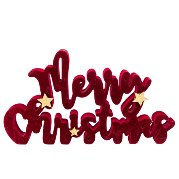 Picture of Velvet decorative sign - Merry Christmas