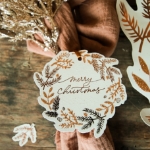 Καρτελάκια δώρου - Merry Christmas ροζ χρυσό 