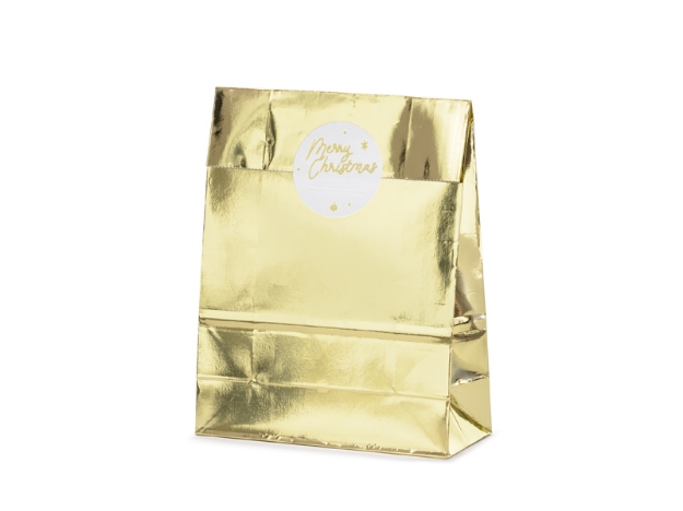 Picture of Gift bags - Merry Christmas gold (3pcs) (18.5cm L x 28.5cm H x 8cm W)