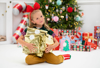 Χάρτινες σακούλες - Merry Christmas χρυσό (3τμχ) (18,5εκ Μ x 28,5εκ Υ x 8 εκ Π)