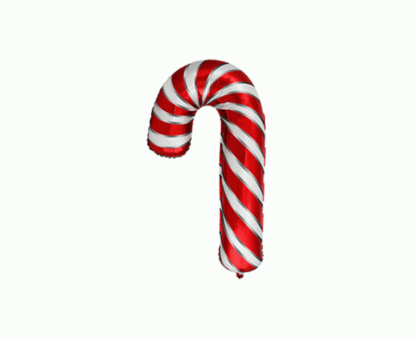 Picture of Foil balloon - Candy cane red