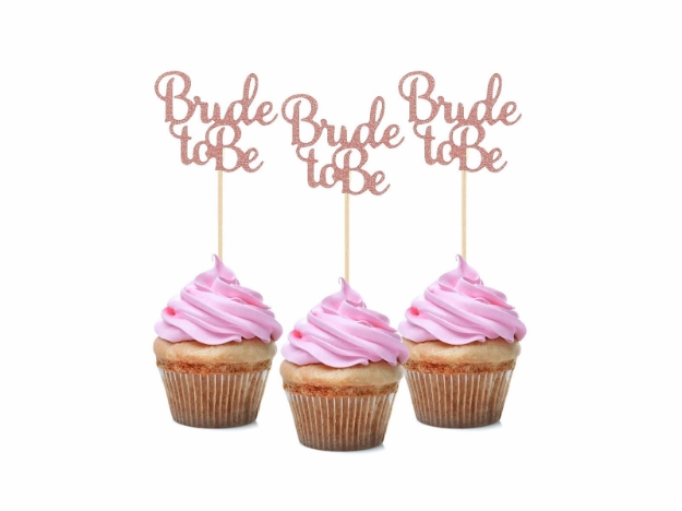 Διακοσμητικά sticks για cupcakes - Bride to be