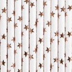 Picture of Paper Straws - Rose gold Foiled Star (10pcs)