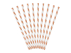 Picture of Paper straws rose gold stripes (10pc)