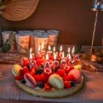 Picture of Candles - Happy Birthday metallic pink colour