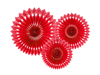 Picture of Red Tissue Fan Decorations (set 3)