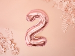 Picture of Foil balloon number 2 rose gold 35cm