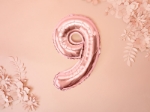 Μπαλόνι Αριθμός 9 ροζ χρυσό 35εκ