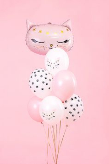 Picture of Balloon bouquet  filled with helium - Cat (6pcs latex + 1 foil)