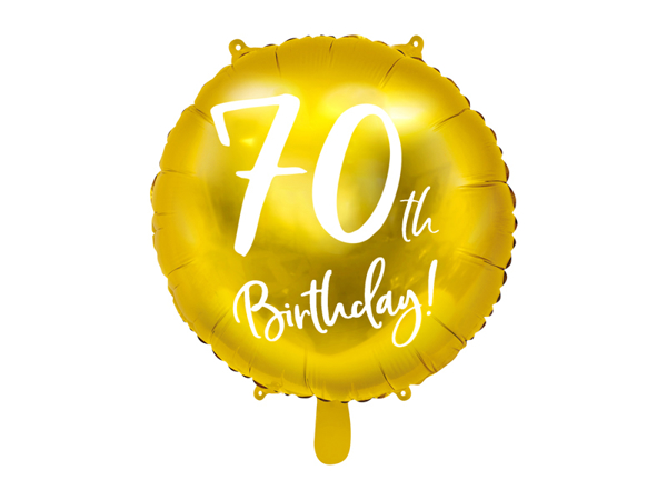 Picture of Gold Foil Balloon 70th Birthday!