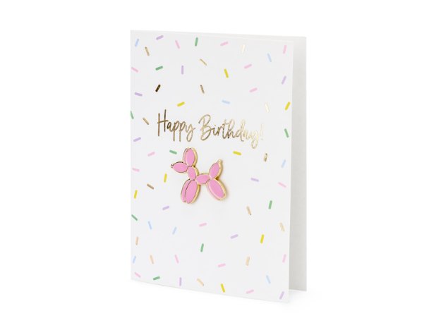 Κάρτα ευχών με καρφίτσα Happy Birthday!