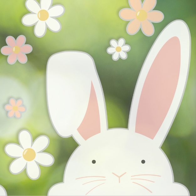 Picture of Window stickers - Bunny & flowers