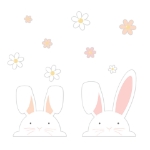 Picture of Window stickers - Bunny & flowers