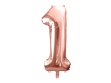 Picture of Foil balloon number 1 rose gold 86cm with helium