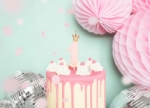 Picture of Pastel pink candle 1 with crown