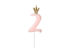 Picture of Pastel pink candle 2 with crown