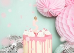 Picture of Pastel pink candle 5 with crown