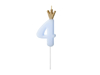Picture of Pastel light blue candle 4 with crown