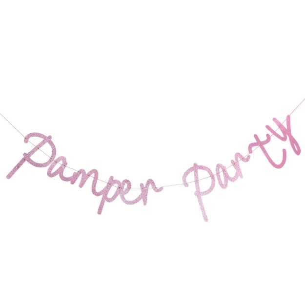 Γιρλάντα ροζ γκλίτερ - Pamper party