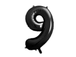 Picture of Foil balloon number 9 black 86cm