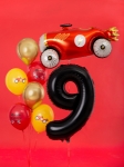 Picture of Foil balloon number 9 black 86cm