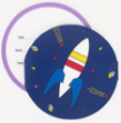 Picture of Party invitations - Space (8pcs)