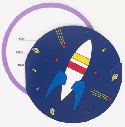 Εμφάνιση  λεπτομερειών Προσκλήσεις για πάρτι - Διάστημα (8τμχ) Εικόνα της Προσκλήσεις για πάρτι - Διάστημα (8τμχ)