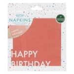 Picture of Paper Napkins - Happy Birthday coral (16pcs)