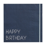 Picture of Paper napkins - Happy birthday navy (16pcs)