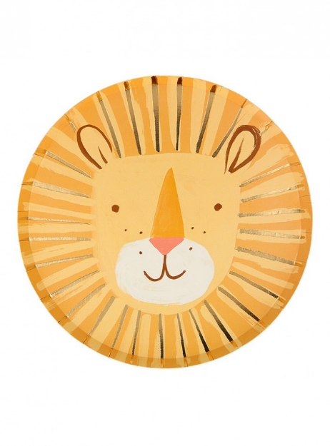 Picture of Side paper plates - Lion  (Meri Meri) (8pcs)