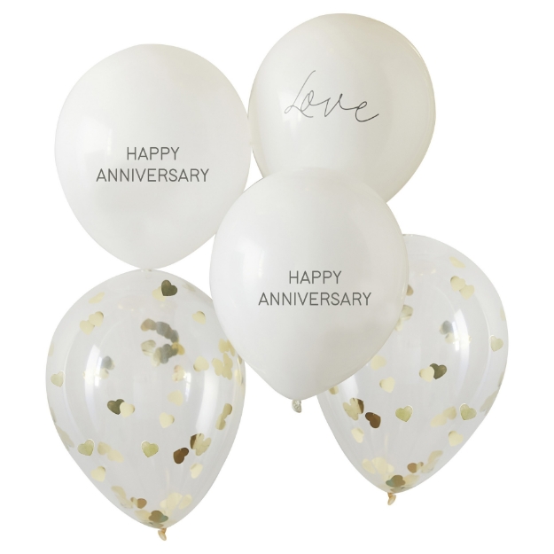 Σετ μπαλόνια - Happy anniversary (5τμχ)