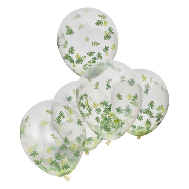 Picture of Junge leaf confetti filled balloons