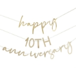 Picture of Customisable gold Happy anniversary bunting