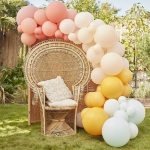 Picture of Balloon garland (coral, yellow, pink)