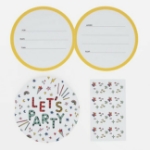 Picture of Party invitations - Let's party! (8pcs)
