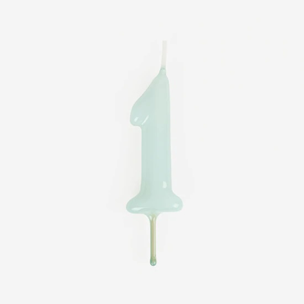 Picture of MInt 1 Number Candle
