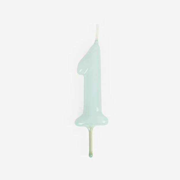 Picture of MInt 1 Number Candle