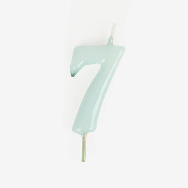 Picture of MInt 7 Number Candle