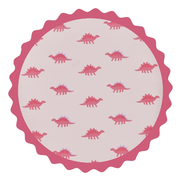 Picture of Dinner paper plates - Pink dinosaur (8pcs)