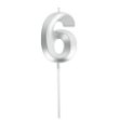 Picture of Silver  6 Number Candle