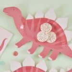 Picture of Mini paper plates -  Pink Dinosaur (8pcs)