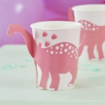 Picture of  Paper cups - Pink dinosaur (8pcs)