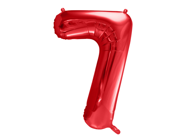 Picture of Foil Balloon Number "7", 86cm, red