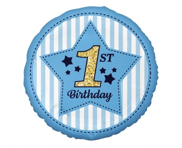 Μπαλόνι foil 1st birthday  - Μπλε