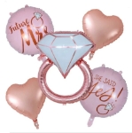Picture of Balloon bouquet  filled with helium - Bachelorette party (5 ballons)