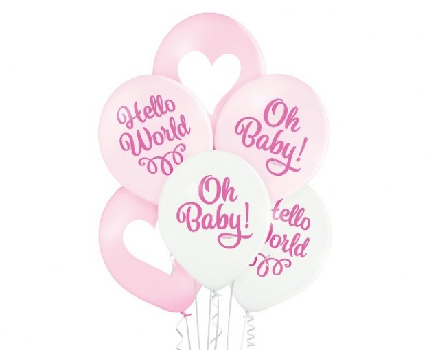 Picture of Balloons - Hello World Pink (6 pcs)