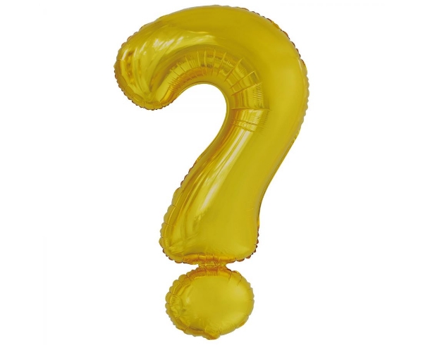 Picture of Foil Balloon ? (question mark)  Gold 90cm