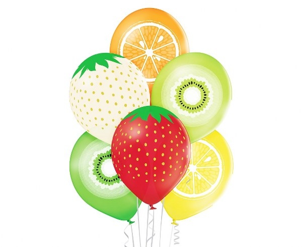 Σετ μπαλόνια - Φρούτα (6τμχ) 