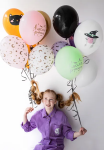 Picture of Balloons 30 cm, Black cat, mix (6pcs)