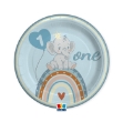 Picture of Dinner paper plates - One Birthday Boho blue (8pcs)